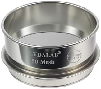 4" Full 304 Stainless Steel Lab Sieve, 50 Mesh Sifter