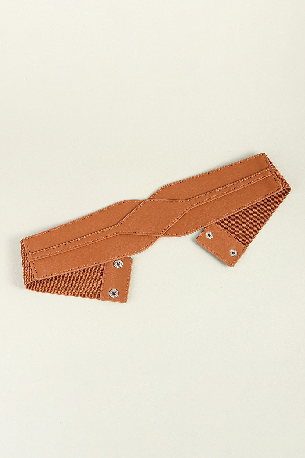 Wide Elastic PU Belt Adjustable Fashion Waist Accessory