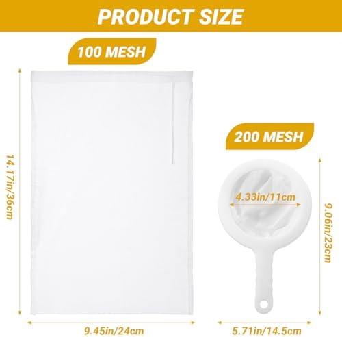 Ultra Fine Mesh Strainer with Handle, Plastic Strainers Fine Mesh, 9.5x14.2"