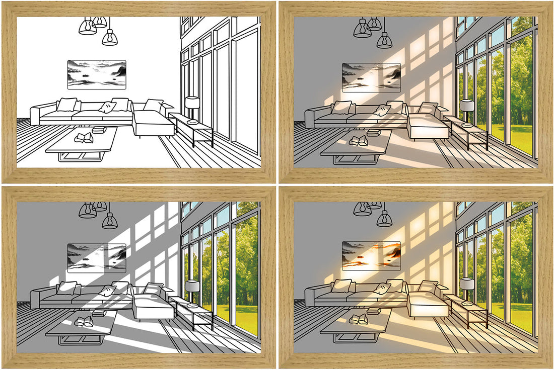 LED Decorative Light Painting: Modern Sunshine Art Night Light