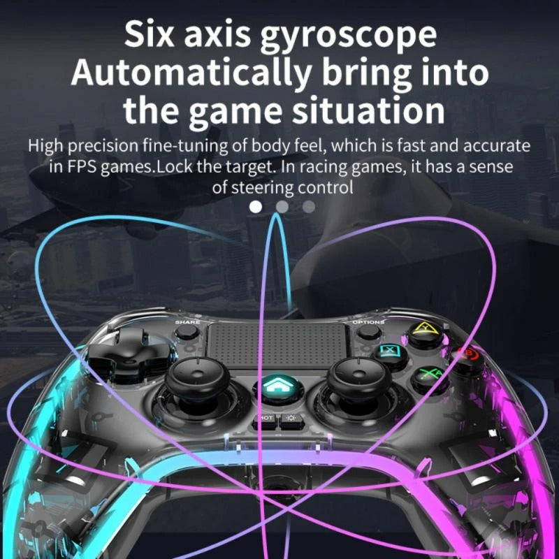 Bluetooth Wireless Transparent PS4 Gamepad Controller