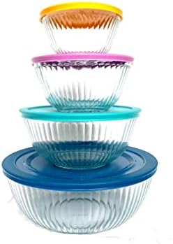 Pyrex 100+ Years Glass Mixing Bowls 8-Piece Improved