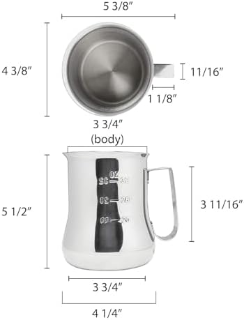 TrueCraftware- 40 oz Milk Frothing Pitcher Stainless Steel