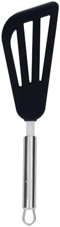 Restaurantware Black Silicone Fish Egg Turner Spatula, 12.7 In