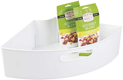 iDesign Recycled Plastic 1/4 Wedge Lazy Susan Turntable Organizer