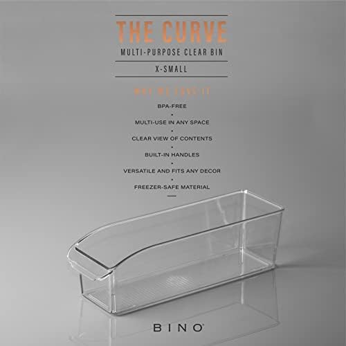 BINO | Plastic Storage Bins, Small | THE CURVE COLLECTION | Multi-Use Organizer