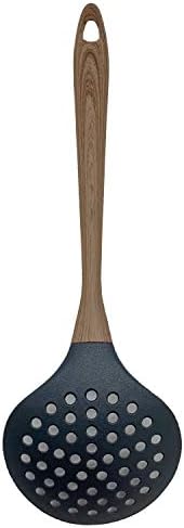 Skimmer Slotted Spoon with Woodlike Soft Touch Handle-Skimmer Spatula