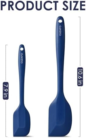 BPA Free Silicone Spatula Turner Mixing Set, Classic Blue