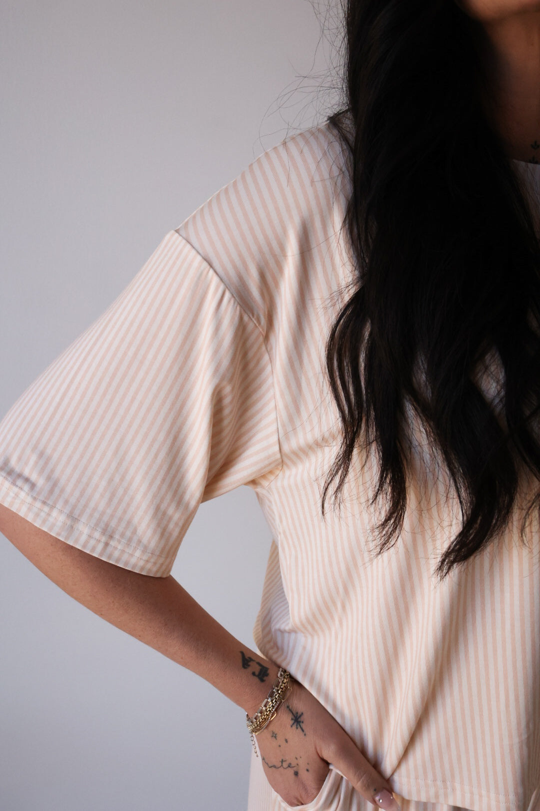 Women's Boxy Tee Lounge Set – Sadie Stripe