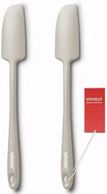 2-Pack Vovoly Silicone Jar Spatulas, Small Seamless Design Rubber Scraper