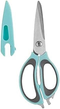 Farberware 4-in-1 Kitchen Shears, Aqua and Gray