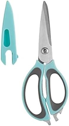 Farberware 4-in-1 Kitchen Shears, Aqua and Gray