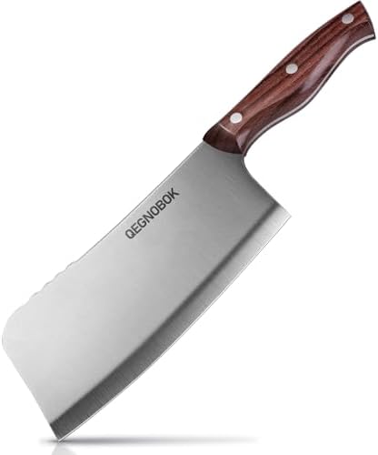 Meat Cleaver Knife, 7 Inch Butcher Knife, Heavy Duty Bone Chopper