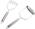 Stainless Steel Potato Masher, Wavy Design Manual Potato Ricer, Heavy Duty Food