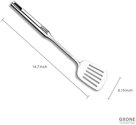 Slotted Turner & Spatula for Cast Iron Skillet Grilling Cooking