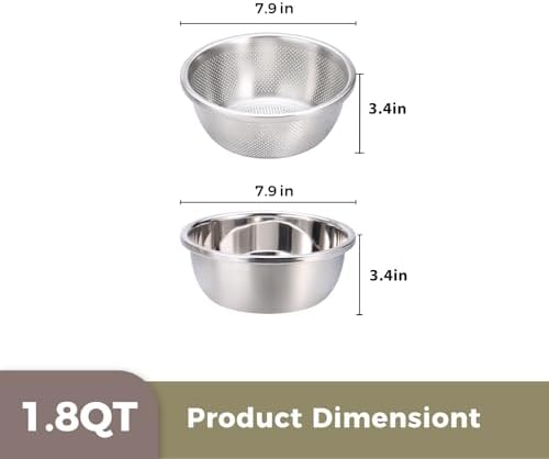 Colander and Bowl Set 1.8QT