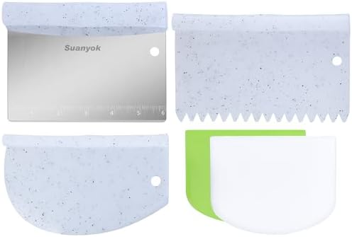 Suanyok Bench Dough Cutter-Flexible Plastic Bowl Scraper Kitchen Tool