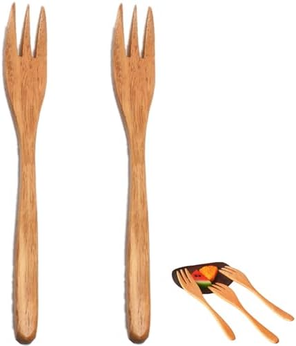 Wood Fork for Cooking, Meat Serving Forks Salad Servers Spaghetti Forks for