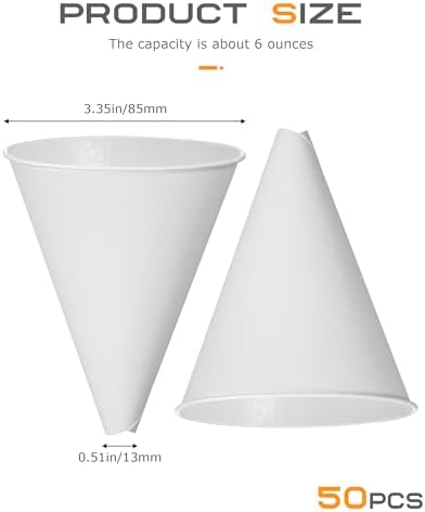 SCUARI 50PCS 6 oz Funnel, Car Accessories Paper Funnels
