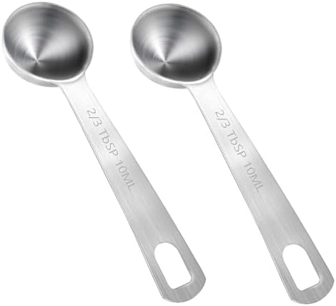 10ML / 2/3TBSP Measuring Spoons, Small Metal Teaspoons