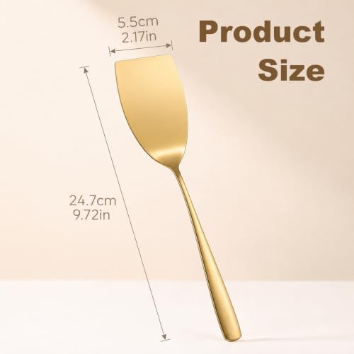 9.72-Inch Mini Spatula Thin Edge Metal Flat Turner Stainless Steel