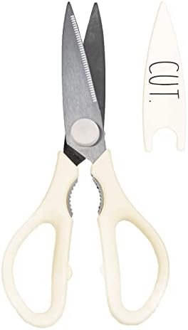Rae Dunn Kitchen Scissors- Stainless Steel Kitchen Shears, Cooking Scissors