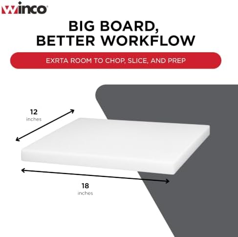 Winco Cutting Board, 12 by 18 by 1-Inch