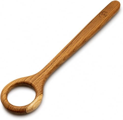 FAAY 13" Dough Whisk, 100% Healthy Teak Kitchen Utensils