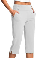 Capri Pants for Women Plus Size High Waisted Stretch Cropped Golf Workout Yoga