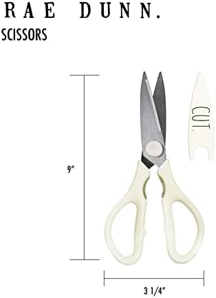 Rae Dunn Kitchen Scissors- Stainless Steel Kitchen Shears, Cooking Scissors