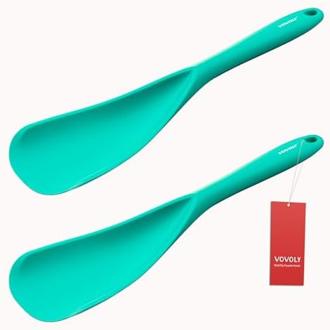 Vovoly Cooking Spoons, Nonstick Silicone Spatula Spoon