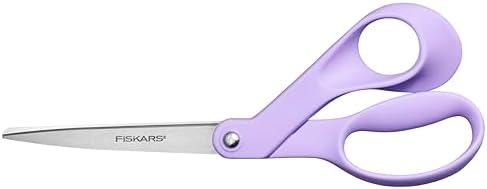 Fiskars 8" Designer Explore Collection Scissors, Ultra-Lilac