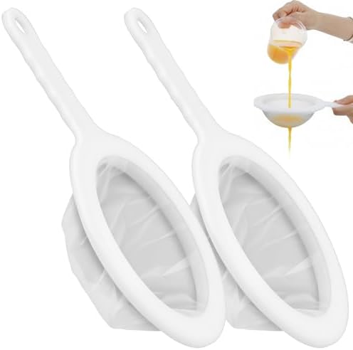 Grevosea 2 Pcs Fine Mesh Strainer Small Plastic Juice Strainer After Juicing