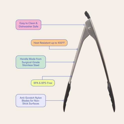 GIR Premium Stainless Steel Locking Tongs – Ultimate