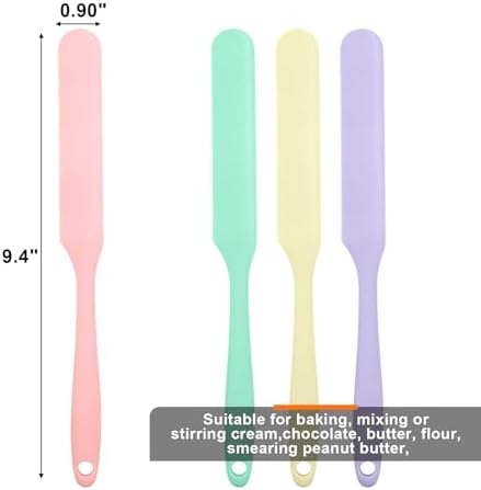 4 Pcs Silicone Jar Spatula, Small Scraper Skinny Spreader