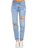 Mom Jeans - luvamia Boyfriend Jeans for Women Stretch High Waisted Ripped Distressed Mom Jeans Slim Denim Pants