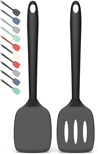 Coukre 2 Pack Silicone Spatula Set, High Heat Resistant