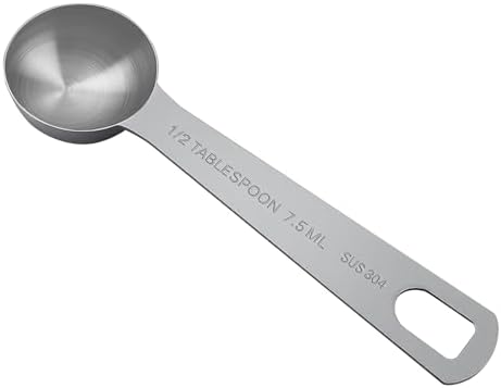 Teaspoon Measuring Spoons, 7.5mL Stainless Steel Teaspoon Scoop, Long Handle