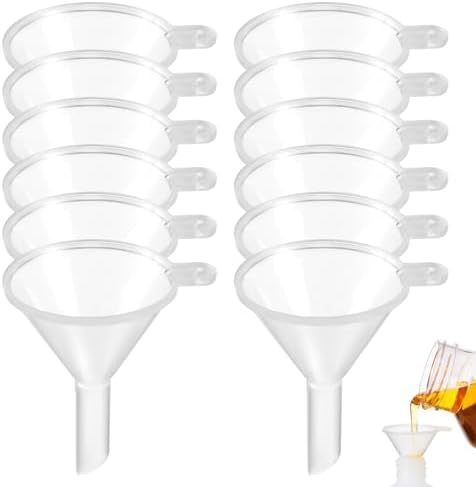 20 Pcs Small Funnel Mini Funnel Kitchen Use Funnels Clear Plastic Narrow Neck