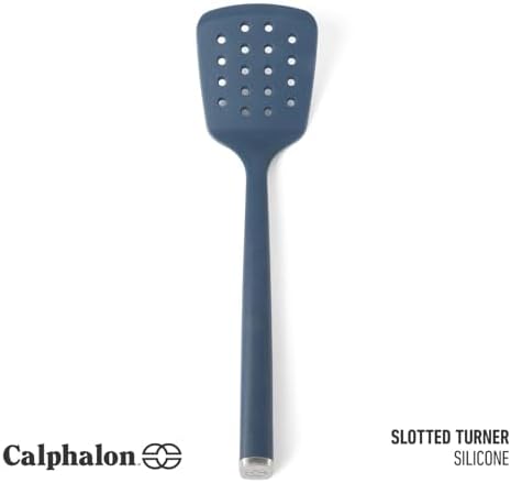Calphalon Edge Silicone Slotted Turner, Flexible Silicone Slotted Spatula