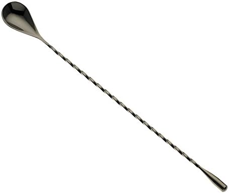 Barfly Bar Spoon, Teardrop End 11 13/16", Gun Metal Black