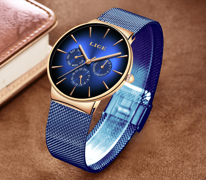 Unisex Elegant Stainless Steel Watch with Date and Chronometer