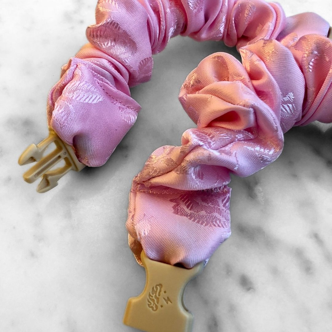Empress Pink Floral Buckle Scrunchie for Lunar New Year