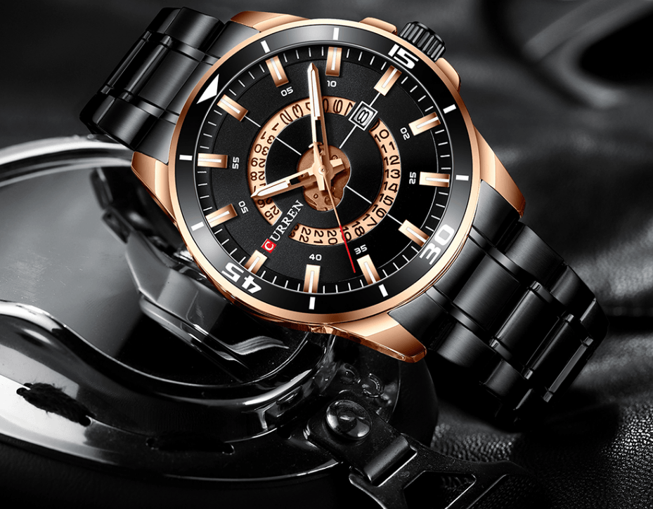 Modern Men's Waterproof Quartz Sports Watch with Fluorescent Hands