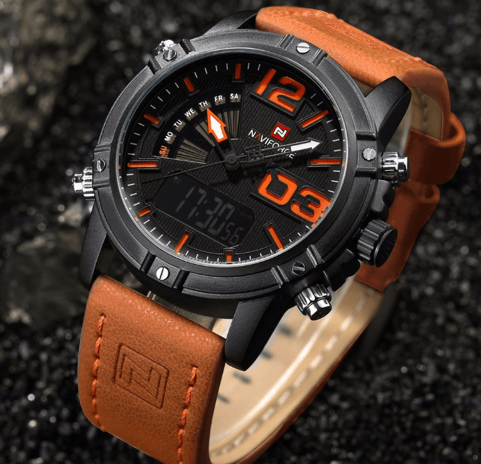 Multifunction Digital Analog Sports Watch with Alarm & Stopwatch