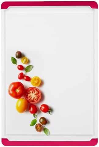 Large Plastic Cutting Board for Kitchen, 18-Inch Reversible Chopping Board