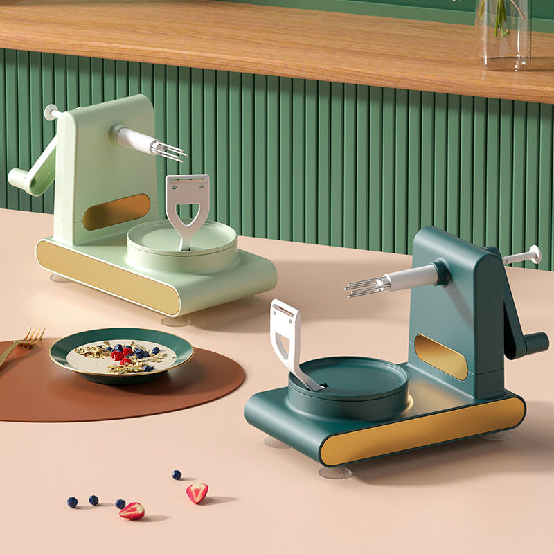 Modern Minimalist Hand-Cranked Fruit Peeler Kitchen Slicer Tool