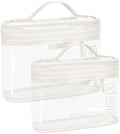 BAGSMART TSA Approved Toiletry Bag, 2 Pack Clear Makeup Cosmetic Bag Organizer