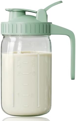 32 oz Breast Milk Pitcher, Glass Mason Jar Pitcher