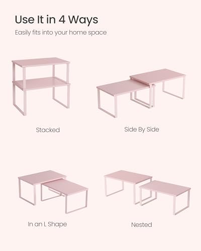 SONGMICS Cabinet Organizer Shelf, Kitchen Storage